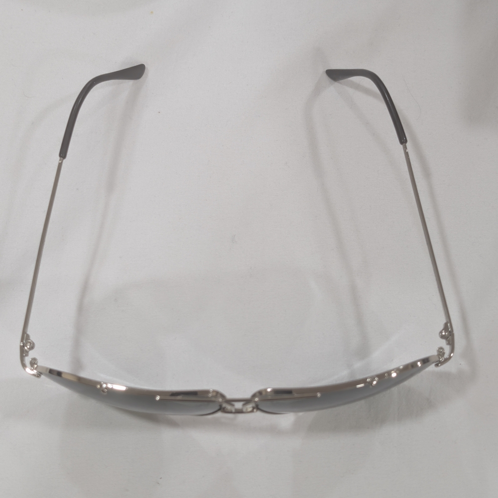 Yves Saint Laurent Silver Sunglasses with Green Lenses - Picture 3 of 5